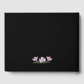 Waterverf Paarse Bloemen Bruiloft Gastenboek (Achterkant)