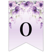 Waterverf Paarse Bloemen Bunting Flag Vlaggetjes (Tweede vlag)