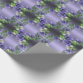 Waterverf Paarse Bloemen Inpakpapier (Hoek)