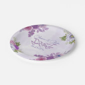Waterverf Paarse Blooms Florals Weddenschap Bord (Gekanteld)