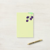 Waterverf Paarse Braam Botanisch Post-it® Notes (Op bureau)