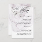 Waterverf paarse bruiloft informatiekaartje (Voorkant / Achterkant)