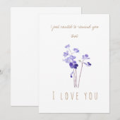 waterverf paarse cape primrose wenskaart kaart (Voorkant / Achterkant)