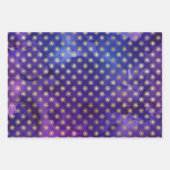 Waterverf Paarse en gouden Ink Fantasy Pattern Inpakpapier Vel (Voorkant 2)