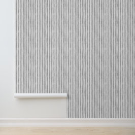 Waterverf Paarse Grijze Pinstrepen Behang