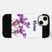 Waterverf Paarse Iris Botanische Floral Art Case-Mate iPhone Case (Achterkant (horizontaal))