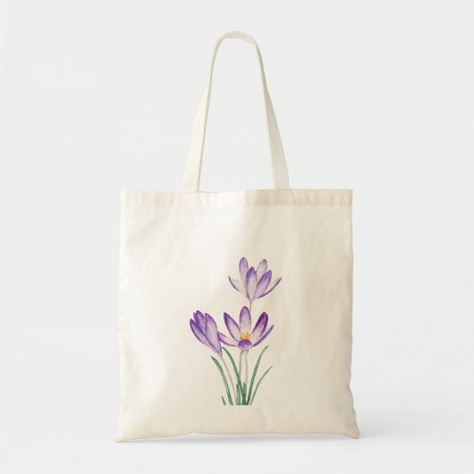 waterverf paarse kroonbloem tote bag (Voorkant)