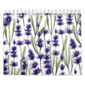Waterverf Paarse Lavendelbloemen 2026 Kalender (Hoes)
