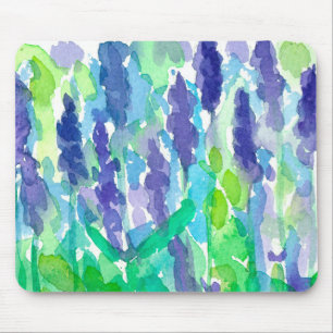 Waterverf Paarse lavender Flowers Muismat