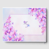 Waterverf Paarse Lila ventilatorgids Gastenboek (Achterkant)