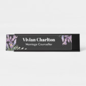 Waterverf Paarse oliesoorten botanische flesverf Bureau Naambordje (Voorkant)