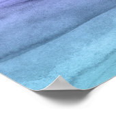 Waterverf Paarse Ombre Layers Abstracte kunst Poster (Hoek)