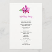 Waterverf Paarse Orchidee Bloemen Bruiloft Programma (Achterkant)