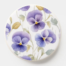 Waterverf Paarse Pansy Pansies Patroon