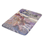  Waterverf Paarse Roze Seashell Badmat (Gekanteld)