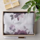 Waterverf Paarse rozen Tissuepapier (Geschenk)