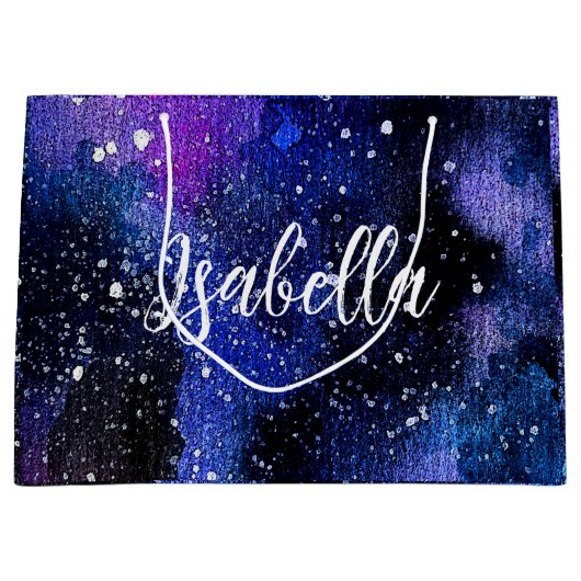 Waterverf Paarse Universum Groot Cadeauzakje (Voorkant)