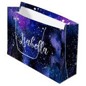Waterverf Paarse Universum Groot Cadeauzakje (Voorkant Gekanteld)