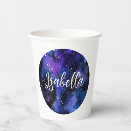 Waterverf Paarse Universum Papieren Bekers