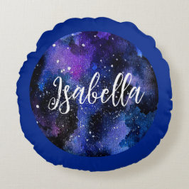 Waterverf Paarse Universum Rond Kussen