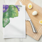 WATERVERF Paarse Violet Flower Theedoek (Quarter Fold)