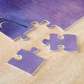 Waterverf Paarse vlinder Legpuzzel (Zijkant)