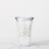 Waterverf Paarse wilde bloemen Acryl Drinkbeker (Achterkant)