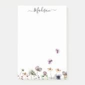 Waterverf Paarse wilde bloemen Post-it® Notes (Voorkant)
