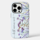 Waterverf Paarse Wildflower Meadow Quote Case-Mate iPhone Case (Achterkant)