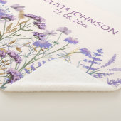 Waterverf Paarse Wildflower Meadow Quote Sherpa Deken (3/4)