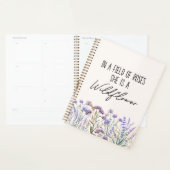 Waterverf Paarse Wildflower Quote Wekelijks Maande Planner (Display)