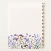 Waterverf Paarse Wildflower Quote Wekelijks Maande Planner (Achterkant)