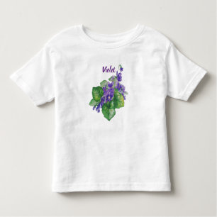 Waterverf Paarse wildgroei kunst Aangepast Kinder Shirts