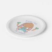 Waterverf Paasbruin Bunny White Paper Bord (Gekanteld)