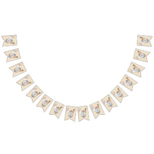 Waterverf paaseieren en paasbunny vlaggetjes