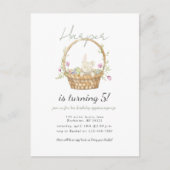 waterverf paashaas verjaardagsuitnodiging briefkaart (Voorkant)