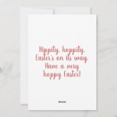 Waterverf paaskonijn feestdagenkaart (Achterkant)