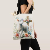 Waterverf Paaslam gepersonaliseerd Draagtas (Dichtbij)