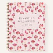 Waterverf paddenstoel Naam Notitieboek (Voorkant)