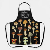  Waterverf paddenstoelen Funny Gezegde Schort (Voorkant)