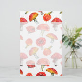 Waterverf paddenstoelen Het patroon van de herfst  Briefpapier (Staand voorkant)