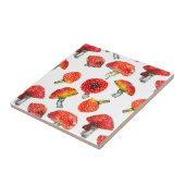 Waterverf paddenstoelen Het patroon van de herfst Tegeltje (Zijkant)