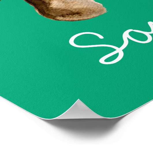 Waterverf paddenstoelen poster van meisje (Hoek)