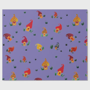 Waterverf paddenstoelen Verpakkingspapier Cadeaupapier