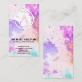 Waterverf Paint achtergrond | creatief kunstenaar Visitekaartje (Voorkant / Achterkant)