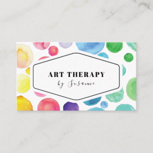 Waterverf Paint Polka Dot Art Therapy Therapeut Visitekaartje