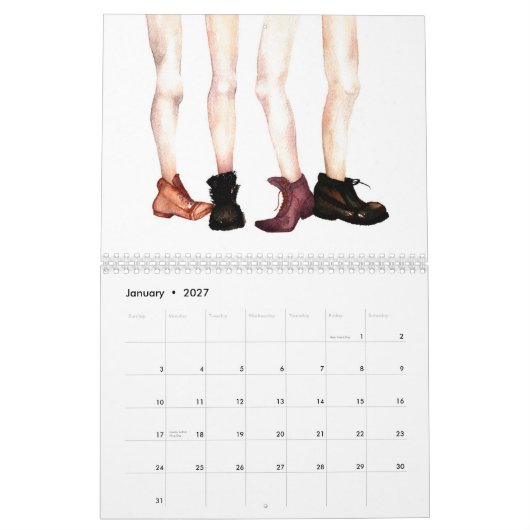 Waterverf Paintings Custom Calendar Kalender (Jan 2027)