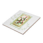 Waterverf Pakketwinterbes Tegeltje (Zijkant)