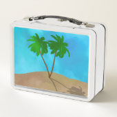 Waterverf Palm Beach Scene Collage (Achterkant)