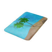 Waterverf Palm Beach Scene Collage Badmat (Gekanteld)